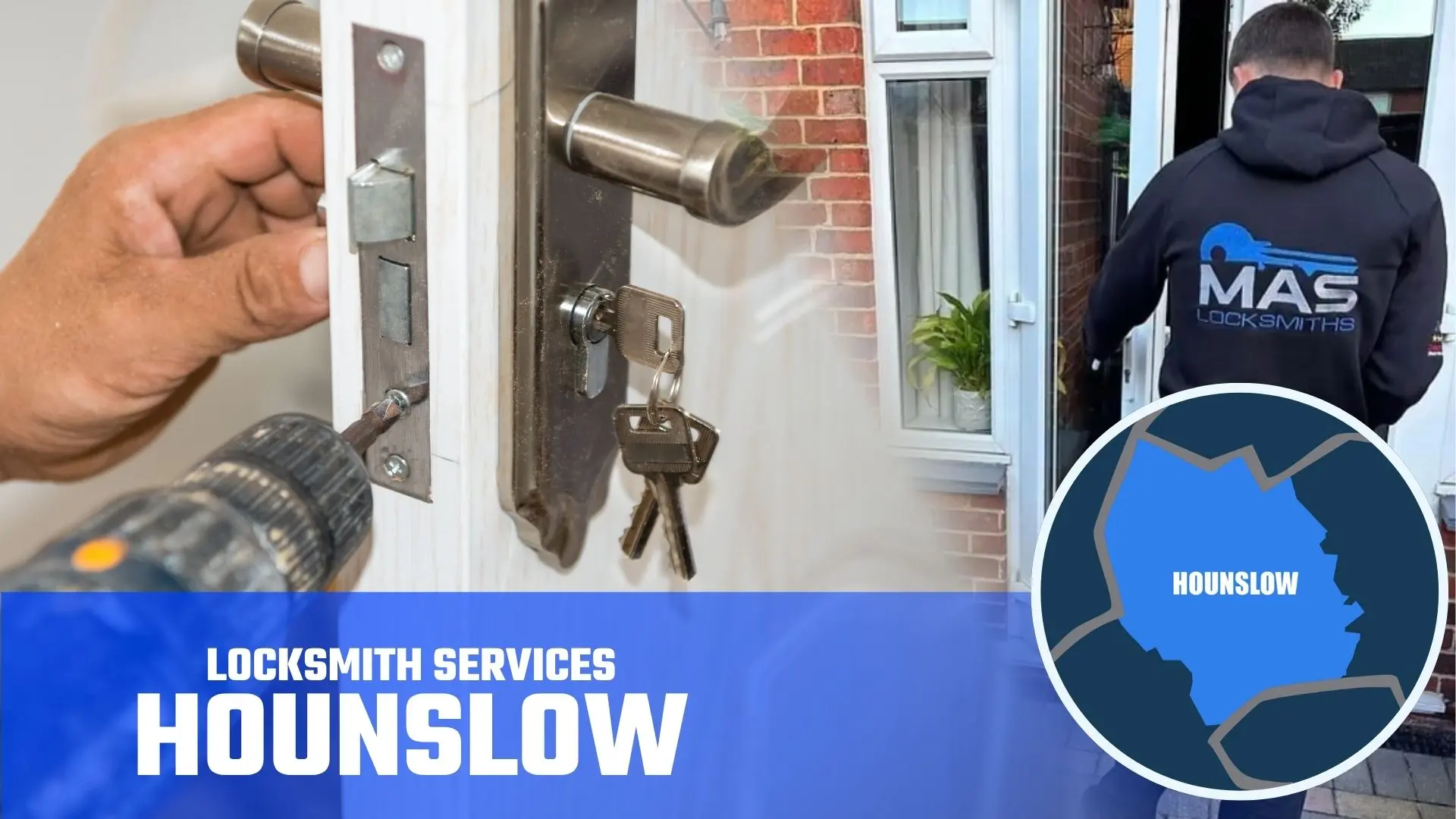 Locksmith in Hounslow for lockouts, door lock repair, window lock repair, and lock changes. Homes and businesses covered.